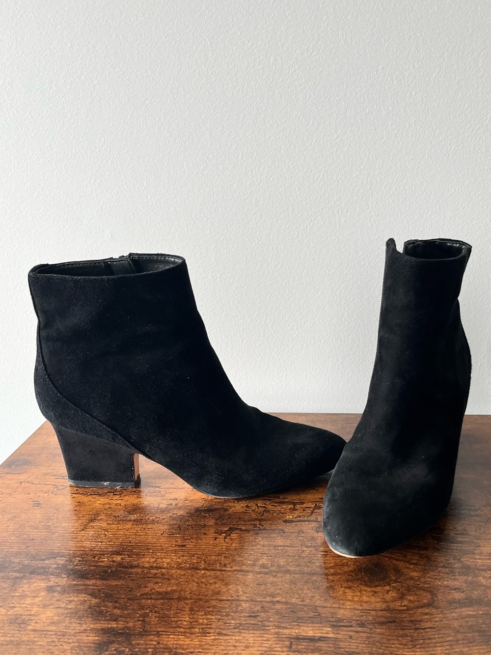 Enzo Angiolini Black Suede Ankle Booties